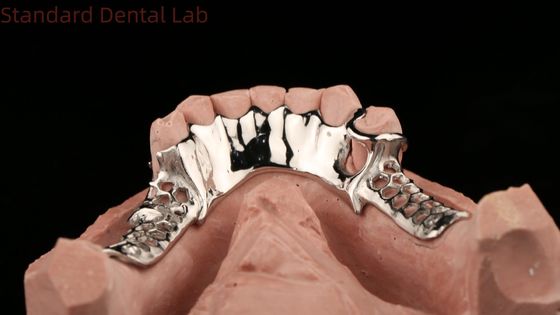 comprar Cuadro metálico fundido de cobalto cromo Dentaduras parciales con delantal inferior fabricación en línea