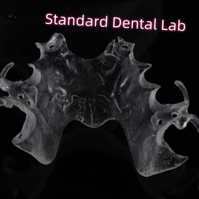 FDA Cobalt Cromo de alta estética marco transparente parcial