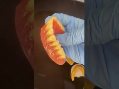 Dentadura parcial acrílica con dentadura completa y superior y baja Dentes de color rosa